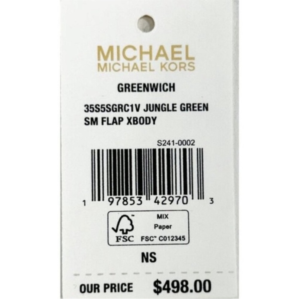 Michael Kors Vibrant Green Zebra Crossbody Bag - Picture 6 of 6